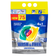 Засіб для прання Wash&Free у вигляді капсул 75шт DOYPACK mini slide 1