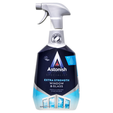 Засіб Astonish для миття вікон та скла з эфектом анти-запотівання 750мл