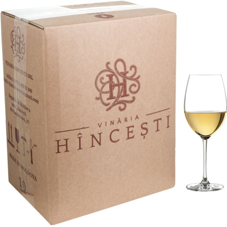 Вино Hincesti BAG IN BOX Піно Грі біле сухе 10 л 12% slide 1