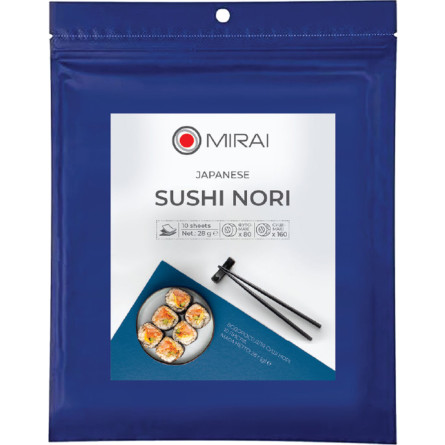 Нори для приготовления суши Mirai 10 листов