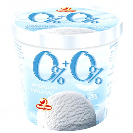 Мороженое Ласунка 0% + 0% без сахара 250г slide 1