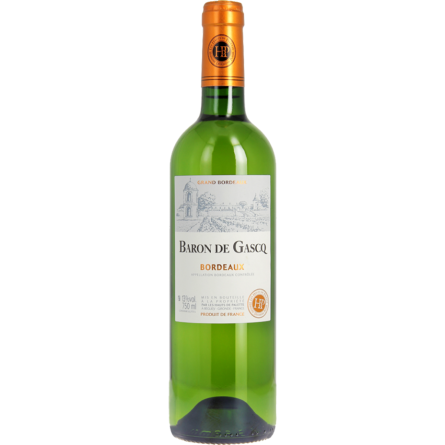 Вино Les Hauts de Palette Baron de Gascq White A.O.C. біле сухе 0.75 л 13%