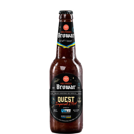 Пиво Куест, Волинський Бровар / Quest, Volynski Browar, 7.5%, 0.35л