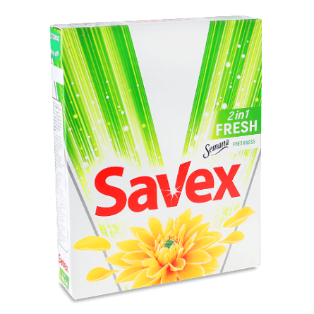 Порошок пральний Savex 2 in 1 Fresh для автоматичного та ручного прання slide 1