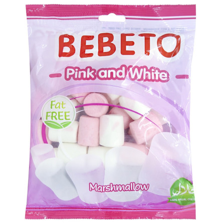 Цукерки-маршмелоу Bebeto Білий та Рожевий 350г