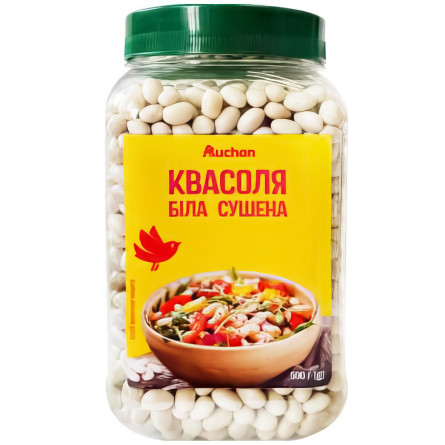 Квасоля Auchan біла сушена 500г