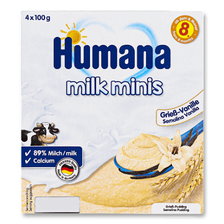 Пудинг Humana Milk minis манний з ваніллю