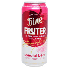 Пиво Черниговское Белое Fruter со вкусом вишни и ежевики 4% 0,5л mini slide 1