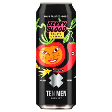 Пиво Ten Men Berry Blood: Tomato and Pepper напівтемне нефільтроване 4% 0,5л mini slide 1