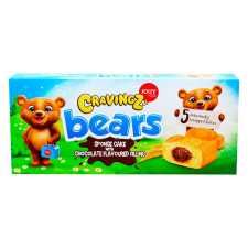 Тістечко Jouy Co Cravings Bears бісквітне зі смаком шоколаду 225г mini slide 1
