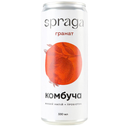 Напиток Spraga Комбуча Гранат слабогазированный 0,33л slide 1