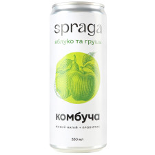 Напиток Spraga Комбуча Яблоко и груша слабогазированный 0,33л mini slide 1