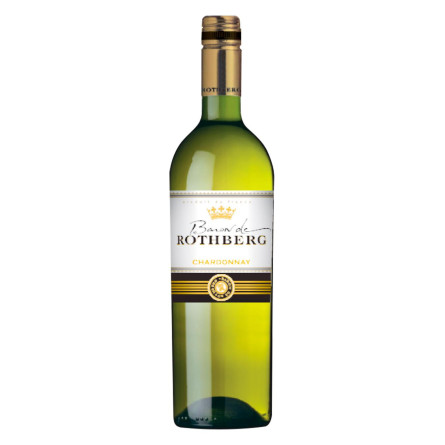 Вино Baron de Rothberg Chardonnay біле сухе 9-13% 0,75л