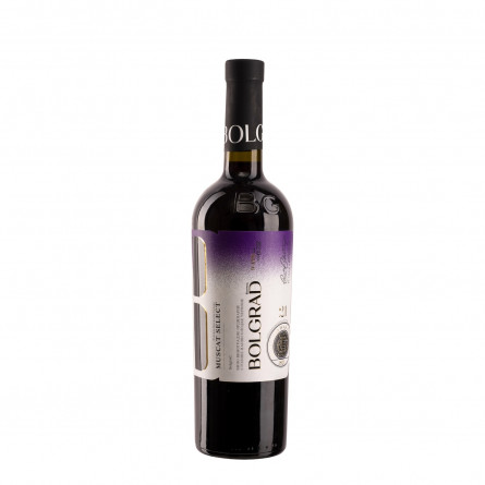 Вино Bolgrad Muskat Select ординарное столовое красное полусладкое 9-13% 0,75л slide 1