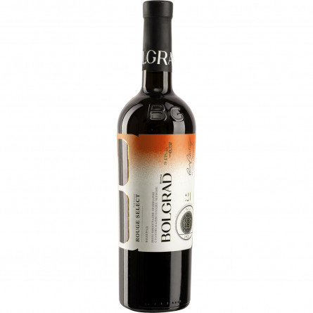 Вино Bolgrad Rouge Select ординарное столовое красное полусладкое 9-13% 0,75л slide 1