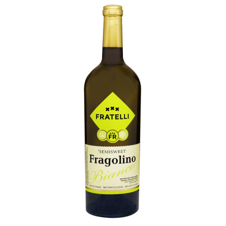 Вино Fratelli Fragolino Bianco біле напівсолодке 9-13% 0,75л
