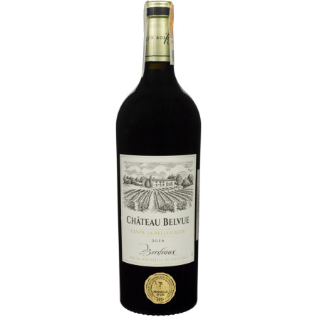 Вино Cheval Quancard Chateau Belvue Cuvee Belle Croix 2016 Bordeaux червоне сухе 0.75 л 13% slide 1