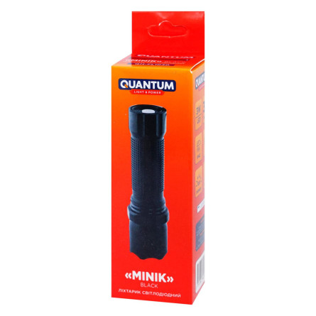 Ліхтар ручний Quantum QM-FL1040 Minik black 3W LED з USB