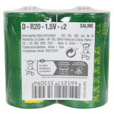 Батарейки Pouce сольові Lr20 D 2шт mini slide 1