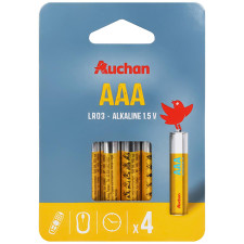 Батарейки Auchan Standart AAA 4шт mini slide 1