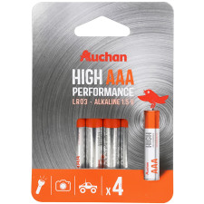 Батарейки Auchan Premium AAA 4шт mini slide 1