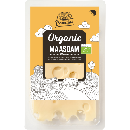 Сыр Cesvaine Маасдам твердый органический нарезка 45% 125 г slide 1