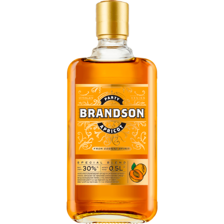 Бренди Brandson Apricot особый ординарный 36% 0.5 л