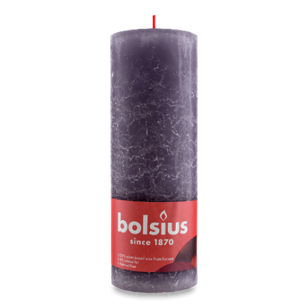 Свічка Bolsius руcтик «Морожена лаванда» 190/68 мм slide 1