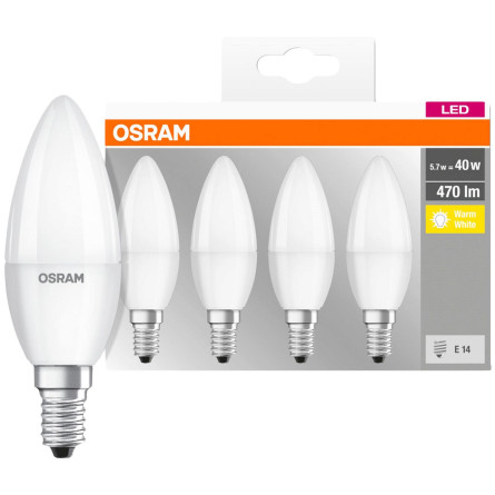 OSRAM ЛАМПА B35 5W 2700К E14 4