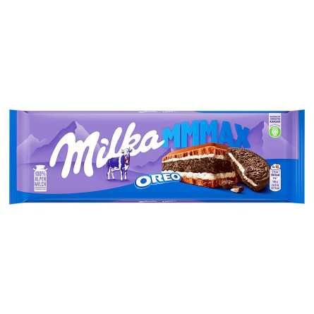 Шоколад Milka молочный с кусочками печенья Орео 300г slide 1