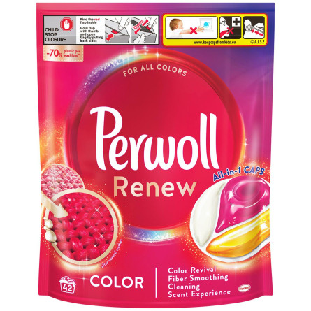 Засіб для прання Perwoll Renew Color кольорових речей концентрований 42х13.5г slide 1