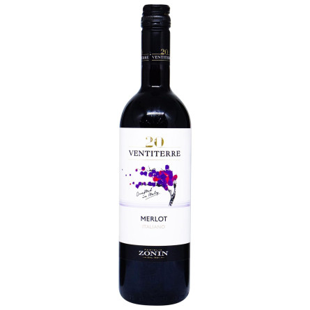 Вино Zonin Merlot красное сухое 12% 0,75л