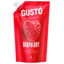Малина Gusto протерта з цукром 230г mini slide 1
