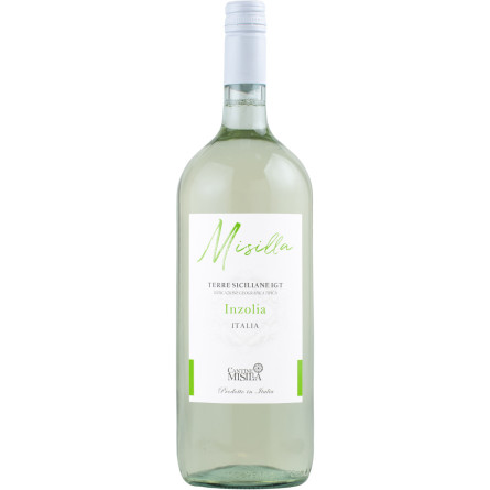 Вино Misilla Inzolia Terre Siciliane IGT белое сухое 1.5 л 12%