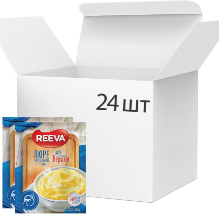 Упаковка пюре Reeva картопляного зі смаком вершків 40 г х 24 шт slide 1