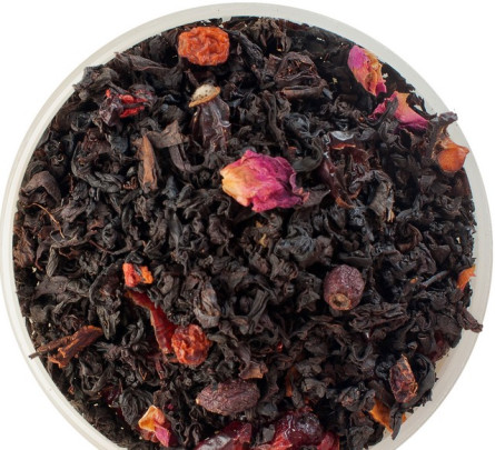 Чай чорний з домішками розсипний Чайні шедеври Дика ягода 500 г