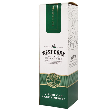 Віскі West Cork Small Batch Virgin Cask Box 43% 0,7л