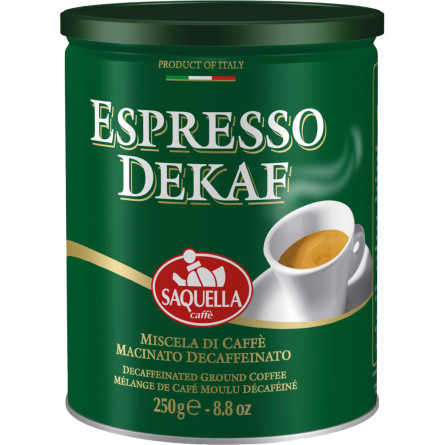 Кава мелена SAQUELLA Espresso Dekaf 250 г