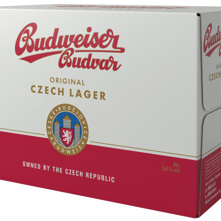 Упаковка пива Budweiser Budvar светлое фильтрованное 5% 0.33 л x 24 шт slide 1