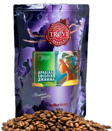 Кава в зернах Trevi Арабіка Ефіопія Джима 250 г slide 1