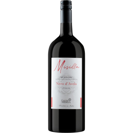 Вино Misilla Nero D'Avola Sicilia DOC червоне сухе 1.5 л 13% slide 1