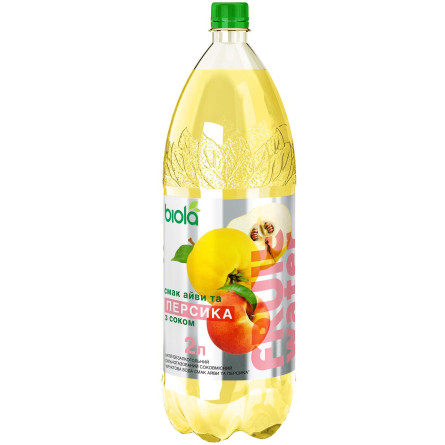Напиток Биола со вкусом айвы и персика сильногазированый 2л