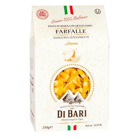 Макаронні вироби Di Bari фарфалле з лимоном 250г