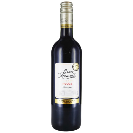 Напій на основі вина Bonne Nouvelle безалкогольний червоний напівсолодкий 0,75л