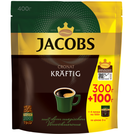 Кава розчинна Jacobs Cronat Kraftig 400 г slide 1