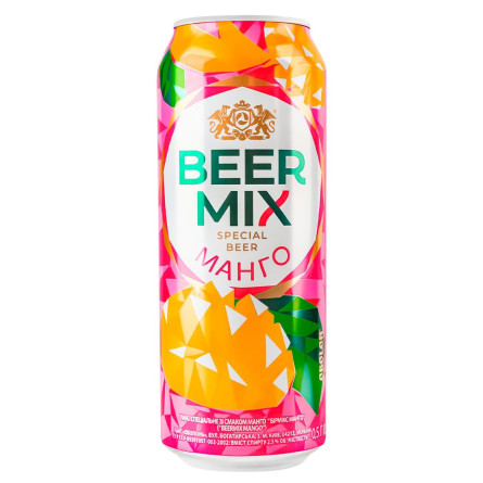 Пиво BeerMix Манго 2,5% 0,5л