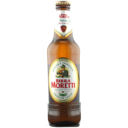 Пиво Бирра Моретти светлое стеклянная бутылка 4.6%об. 330мл Италия