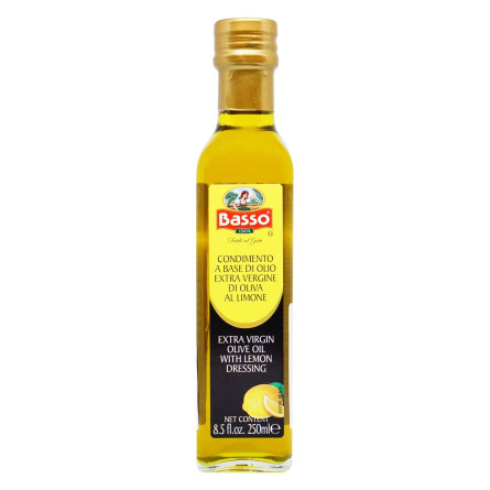 Олія оливкова Basso Extra Virgin з лимоном 250мл