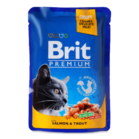 Корм для котів Brit «Преміум» з лососем та фореллю