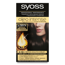 Фарба для волосся Syoss Oleo Intense 2-10 «Чорно-каштановий» mini slide 1